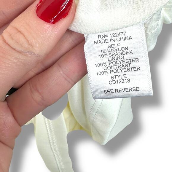 NSR NWT Nordstrom Napean Sea Rd Cream White Knot Front Lace Midi Dress XS - Picture 6 of 6